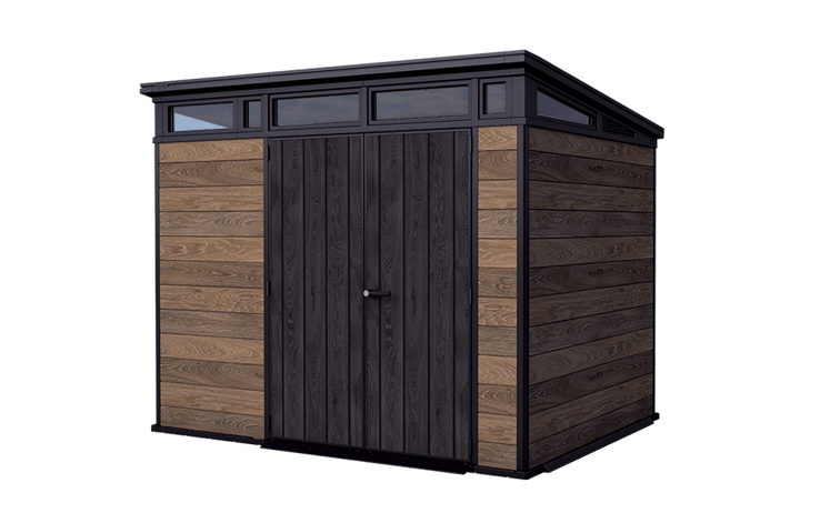 Signature Walnut Brown Storage Shed - 9x7 Shed - Keter US